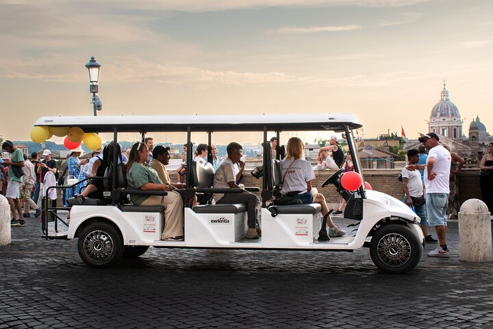 Luxury Private Golf Cart Birthday Experience Through Rome