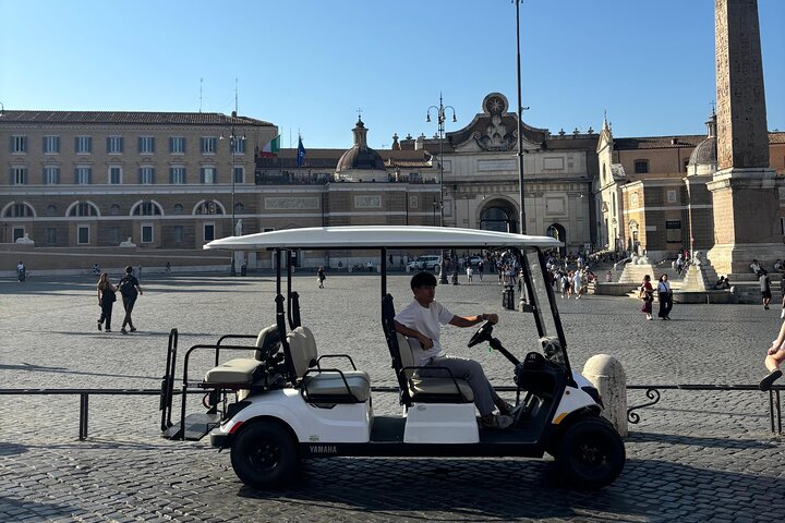 Rome: 3-Hour Private Golf Cart Tour with Food Tasting
