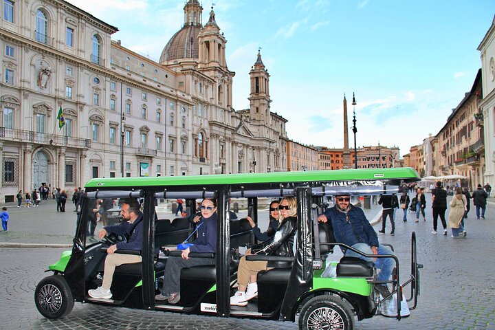 Highlights of Rome: Golf Cart Tour with Artisanal Gelato Tasting