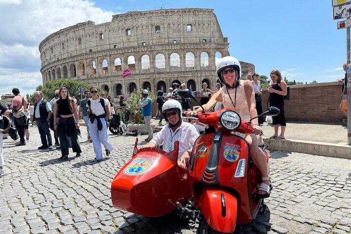 Explore Rome like Emily in a Vintage Vespa Sidecar Adventure