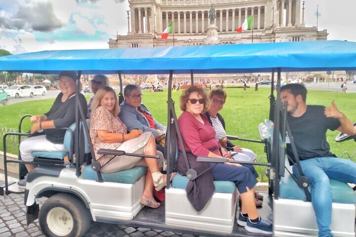 Rome WOW Golf Cart 4 Hour Tour with Artisan Gelato